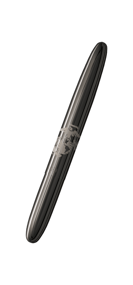 Closed 400BTN-MC black titanium nitride bullet space pen with US Marine Corps emblem