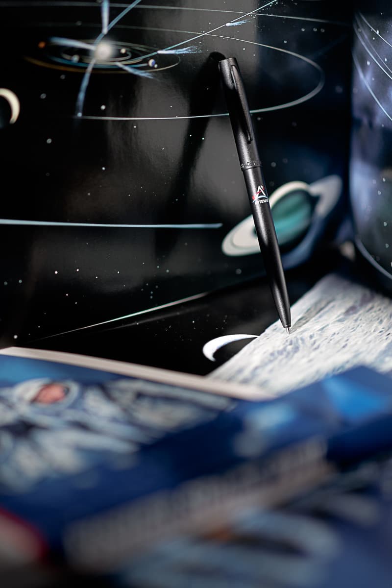 Matte Black Cap-O-Matic Space Pen, 4 Color Artemis-3