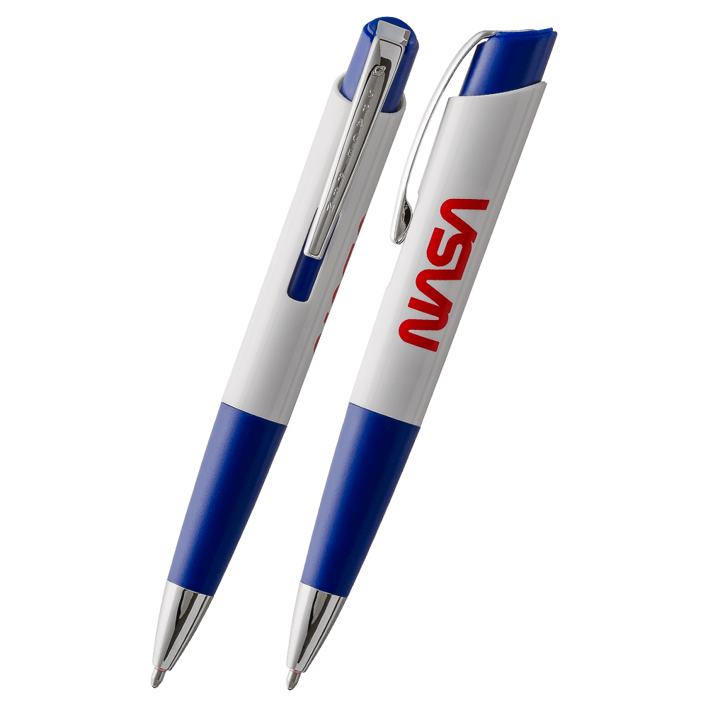 White & Blue Eclipse Space Pen, NASA Worm-1