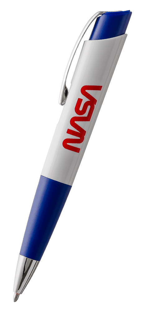 White & Blue Eclipse Space Pen, NASA Worm-0