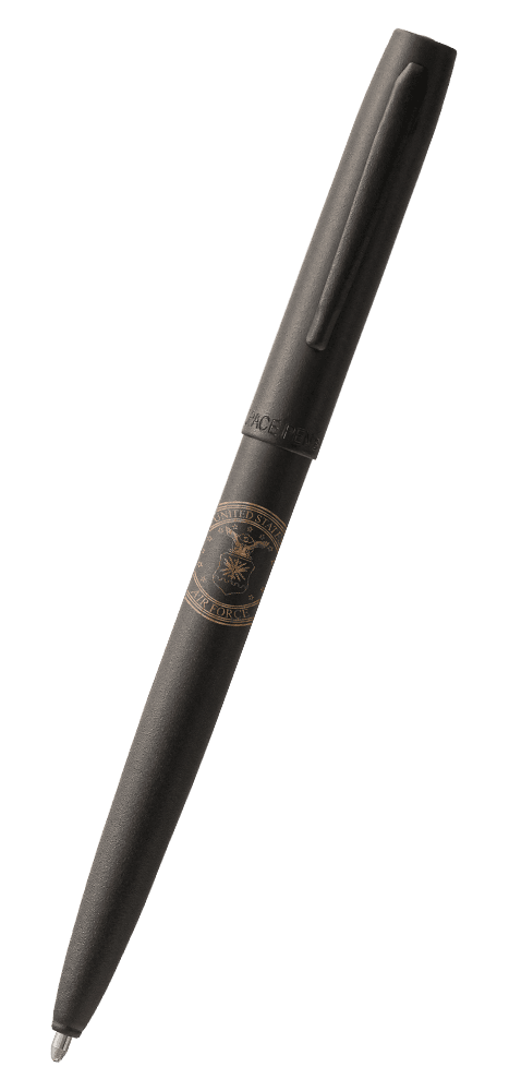 Matte Black Cap-O-Matic Space Pen, Air Force Emblem-0