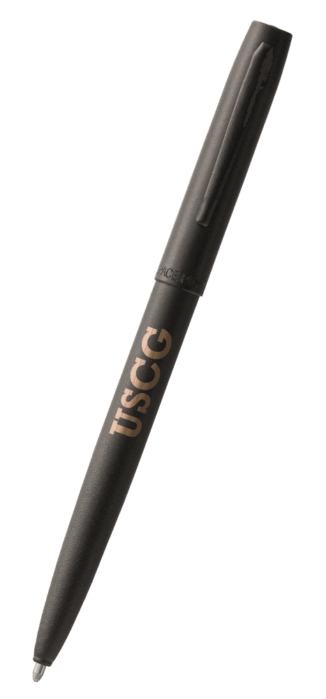 Matte Black Cap-O-Matic Space Pen, Coast Guard, USCG-0