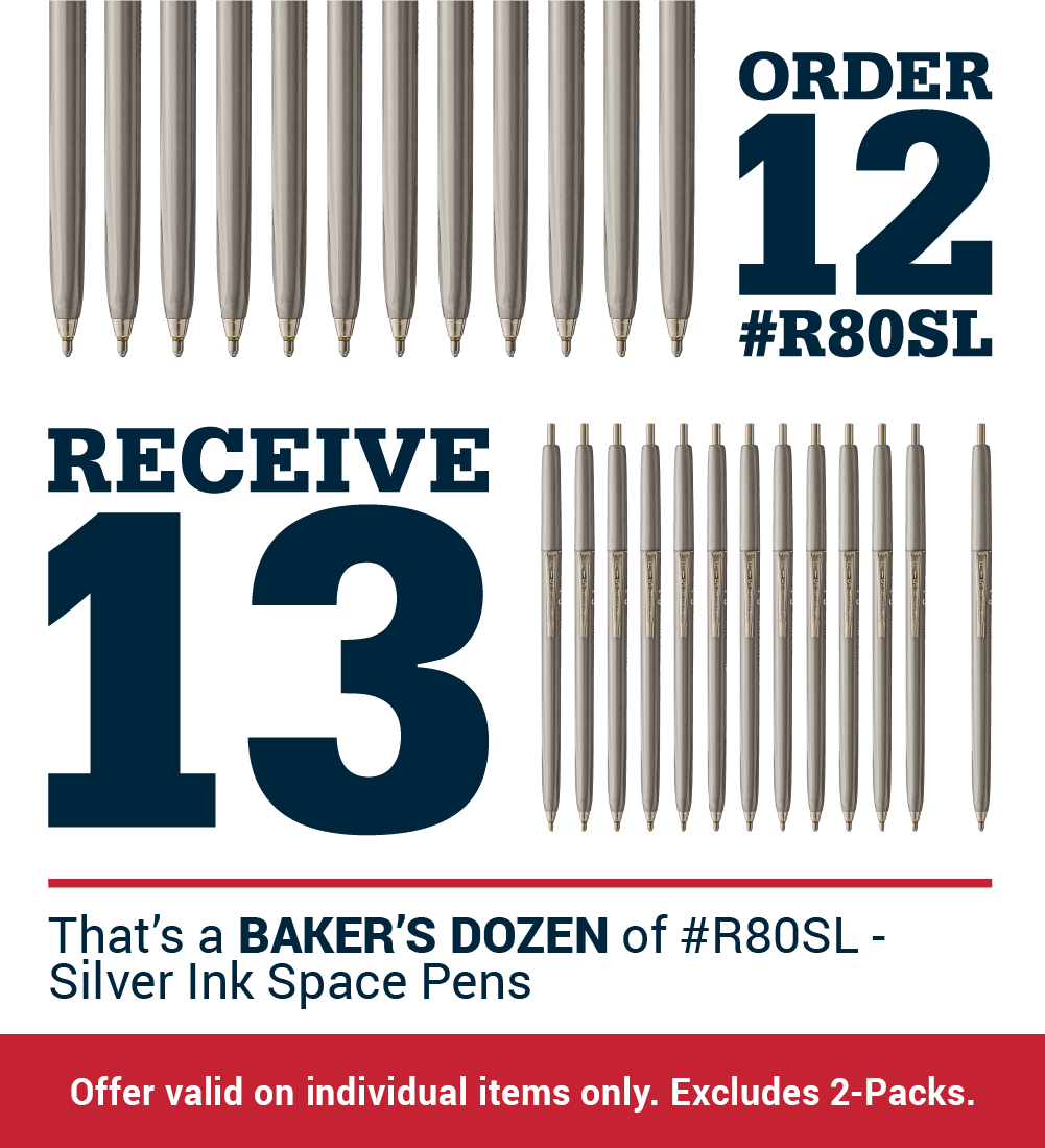 Silver Colored Ink, Bold Point Space Pen - Bulk, No Packaging-2