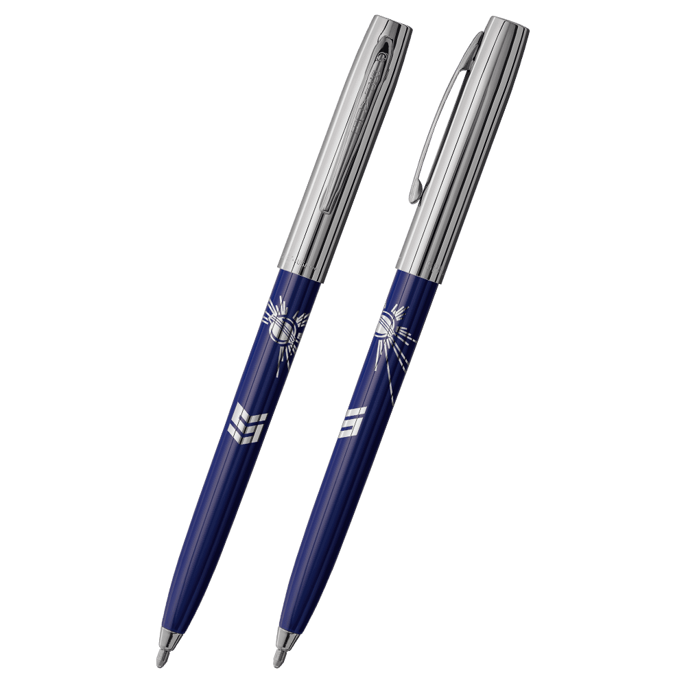 Blue & Chrome Cap-O-Matic Space Pen, STEM-1
