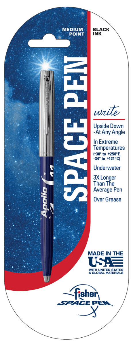 Blue & Chrome Cap-O-Matic Space Pen, Apollo 11-2
