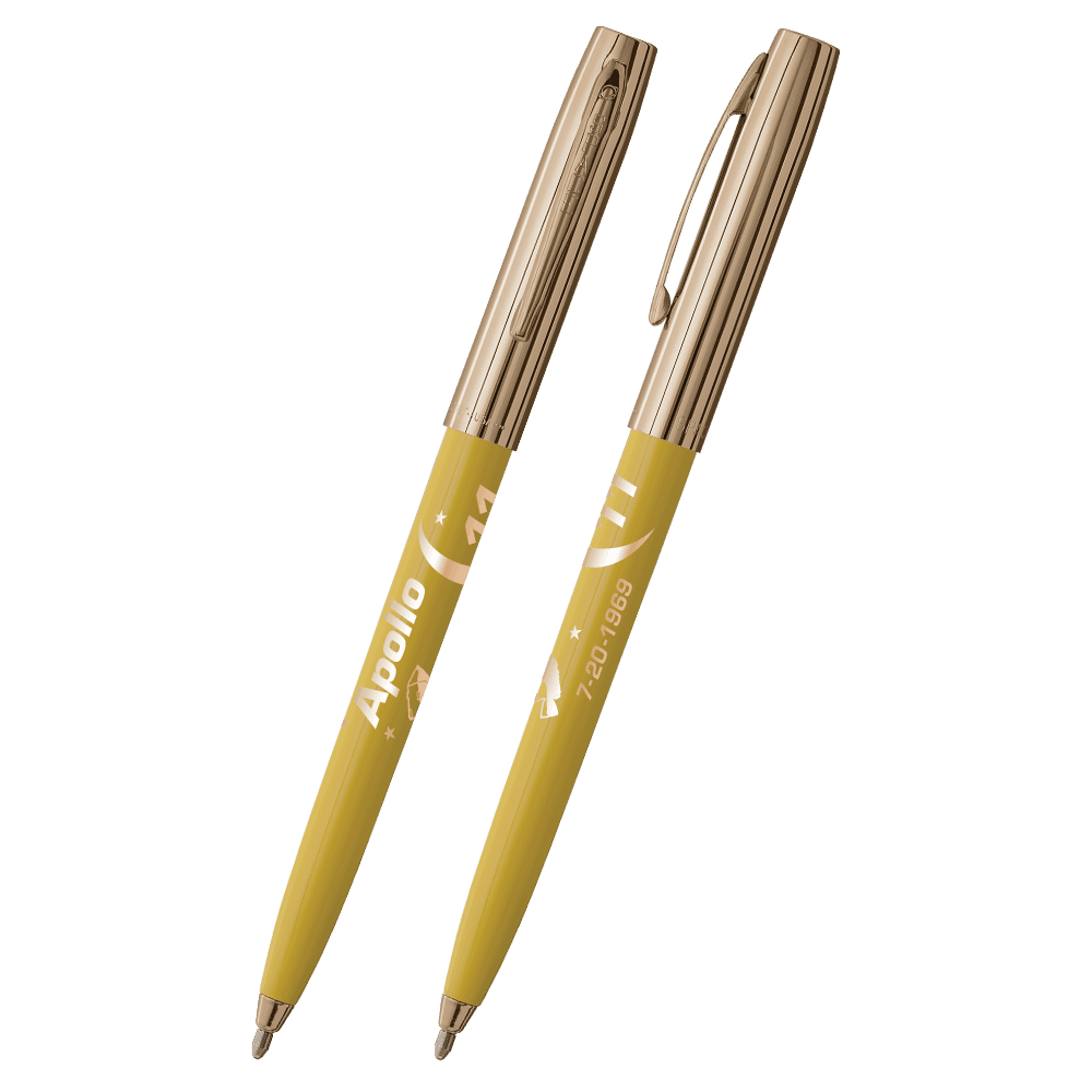 Yellow & Gold Cap-O-Matic Space Pen, Apollo 11-1