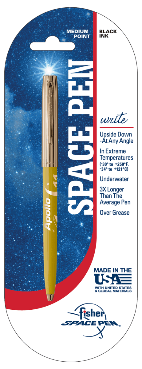 Yellow & Gold Cap-O-Matic Space Pen, Apollo 11-2