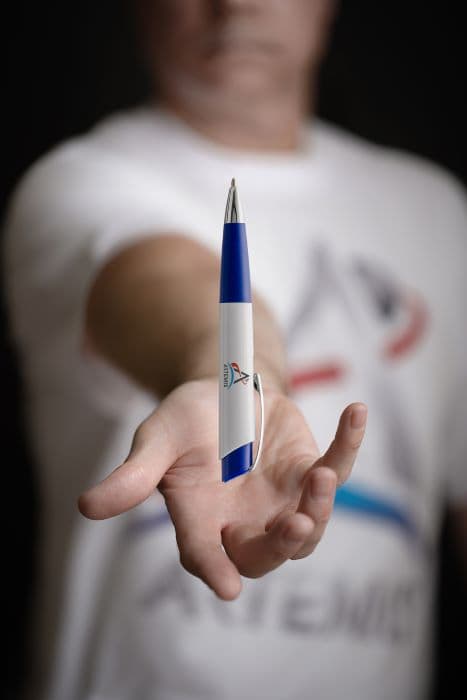 White & Blue Eclipse Space Pen, Artemis-2