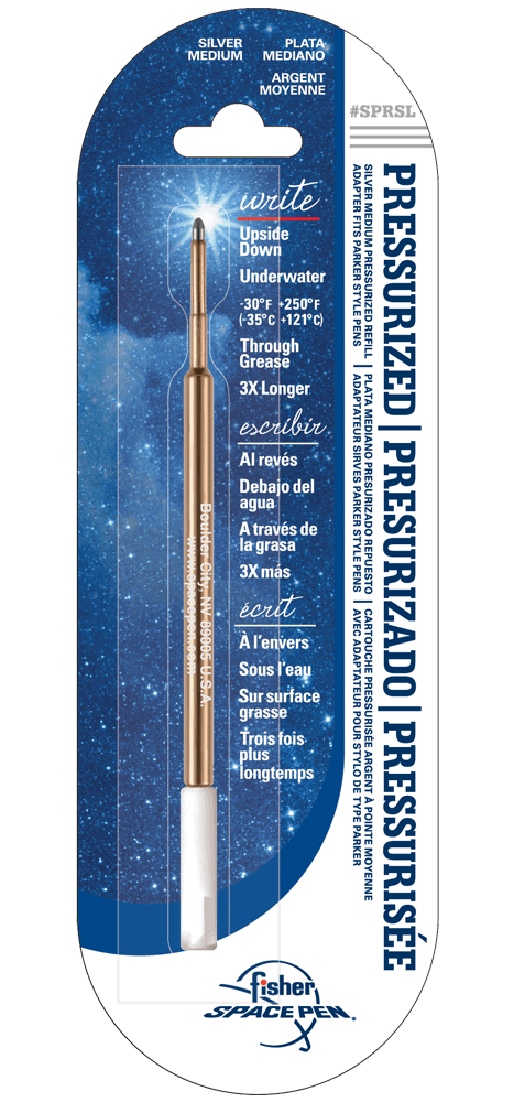 Silver Ink, Medium Point Space Pen Pressurized Refill-0