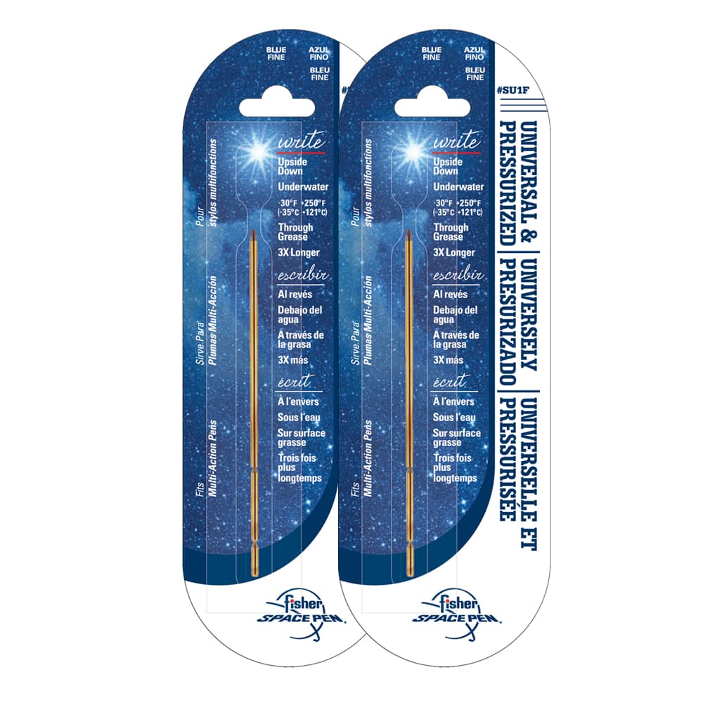 Blue Ink, Fine Point Fisher Pressurized Universal Refill - Set of 2-0