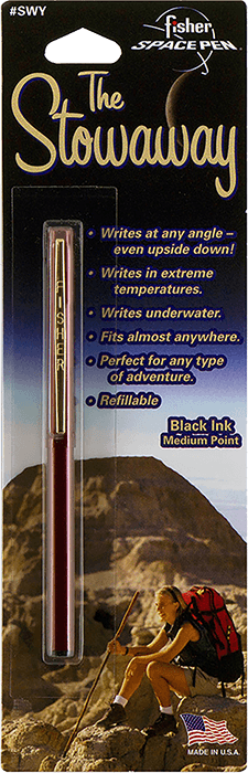 Red Stowaway Space Pen, Clip-2